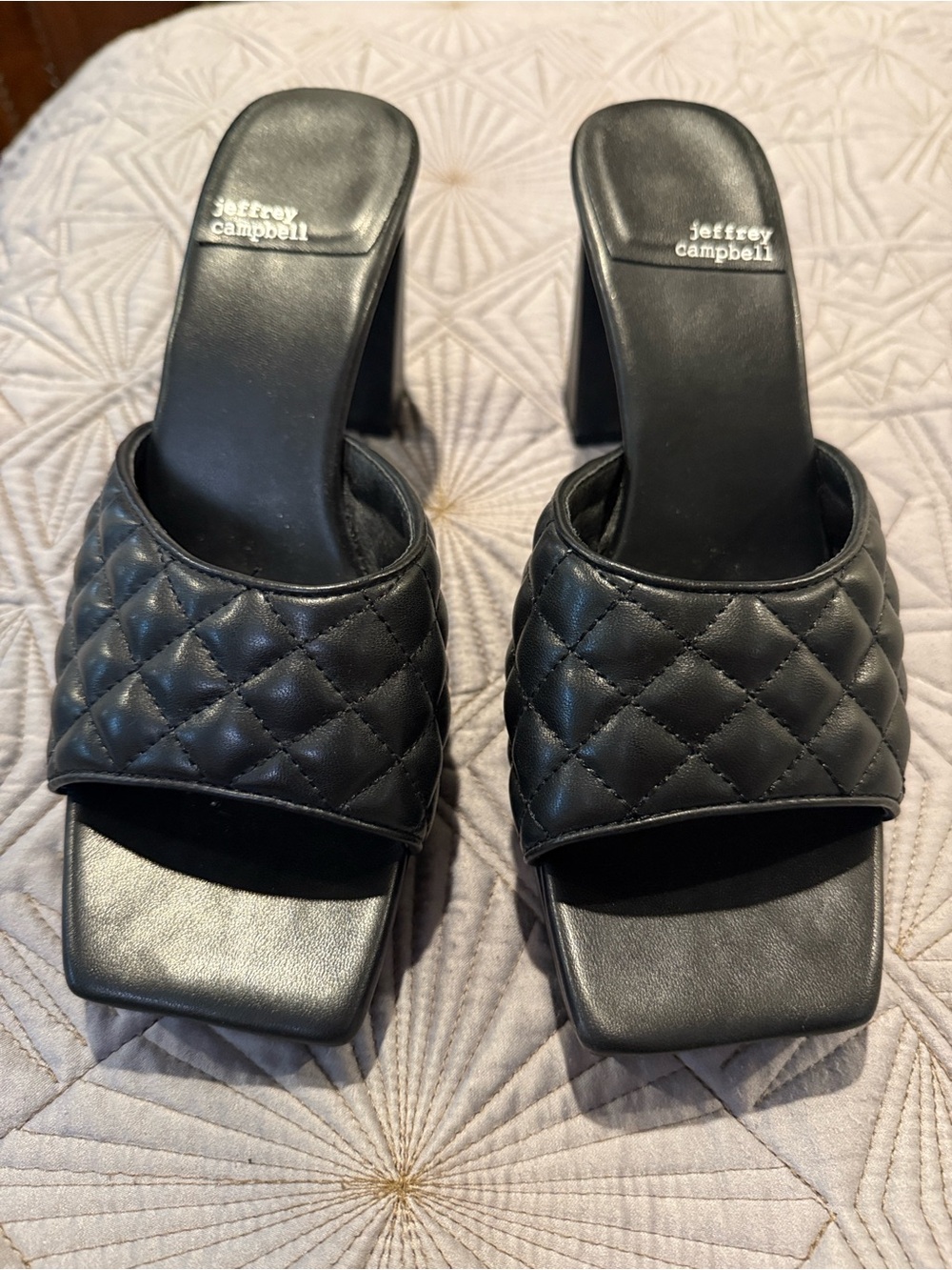 Jeffrey Campbell Black Quilted Sandal